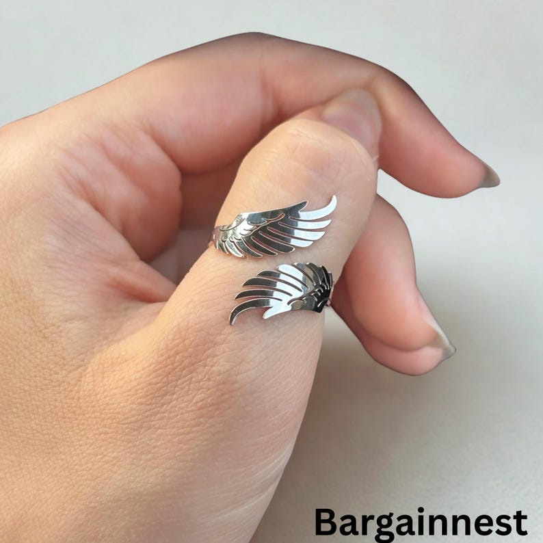 angel wing ring,angel wings,angel ring,angel gift,wing ring,guardian angel,angel jewelry,gold ring,gothic ring,adjustable ring,feather ring,spiritual ring,remembrance ring,ring for women