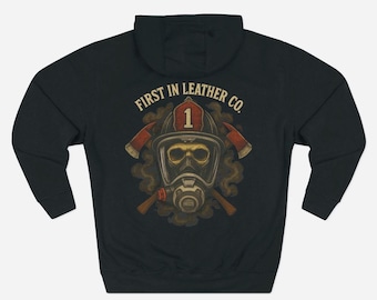 First In Leather Co Skull Hoodie