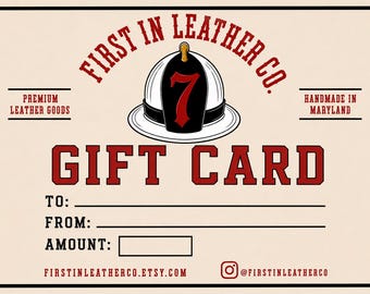 Geschenkkarte von First In Leather Co.