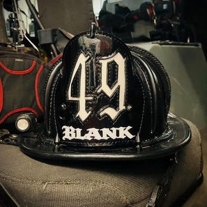 Custom Boston Style Leather Fire Helmet Shield