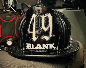 Custom Boston Style Leather Fire Helmet Shield