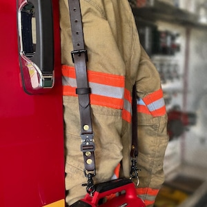 Firefighter Flashlight Strap with quick release buckle