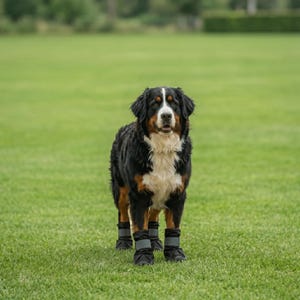 Botas impermeables para perros grandes, protectores antideslizantes para las patas, botines para senderismo al aire libre.