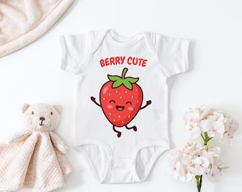 Body de bebé con diseño de fresas – Conjunto de verano para bebés, regalo para recién nacidos
