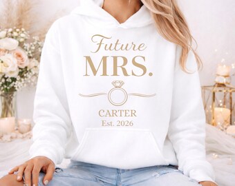 Sudadera personalizada para futura esposa, sudadera de novia personalizada, atuendo para despedida de soltera