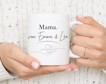 Personalisierte Mama Tasse – mit Kindernamen / Geschenk für Mama