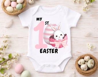 Mi primer body de Pascua para bebé: traje de conejito de huevo