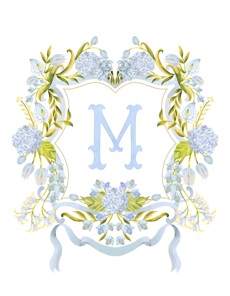 Colorful & Elegant - Monogram Crest - Etsy