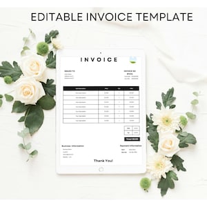 Invoice Template, Minimalist Invoice Template | Customizable Invoice | Small Business Template | Modern Invoice | Editable Template