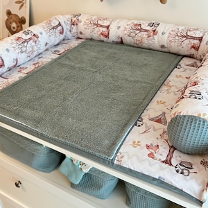 Wickelauflage ohne Zubehör aus Baumwolle Öko-Tex Standard 100 75x75 cm 85x75 cm oder Wunschmaß