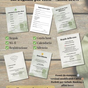 Puede incluir: Un kit digital para anfitriones de alquileres a corto plazo, con documentos imprimibles. Incluye registro de huéspedes, reglas de la casa, detalles de Wi-Fi, una guía para anfitriones, un calendario y un aviso de zona de silencio. El paquete está diseñado para Airbnb, Booking y alquileres a corto plazo.