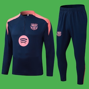 Football Kit Kids and Adult - FC Barcelone black pink half-zipper Special edition