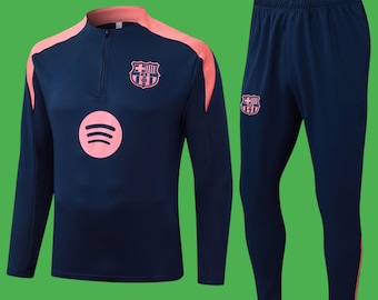 Football Kit Kids and Adult - FC Barcelone black pink half-zipper Special edition