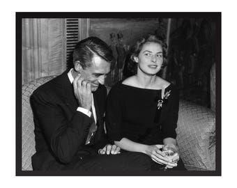 Stampa fotografica d'epoca di Ingrid Bergman e Cary Grant: poster classico di Hollywood