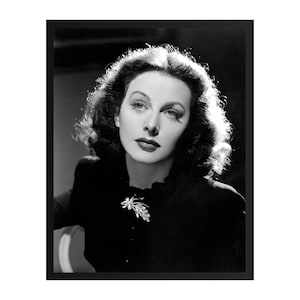 Hedy Lamarr Vintage Photo Print | Retro Hollywood Wall Art | Classic Movie Star Decor | Mid-Century Glamour Poster | Gift for Film Lovers