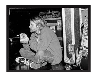 Stampa fotografica vintage di Kurt Cobain: poster di musica rock