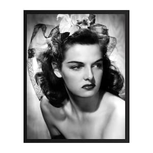Jane Russell Vintage Photo Print | Retro Hollywood Wall Art | Classic Movie Star Decor | Mid-Century Glamour Poster | Gift for Film Lovers