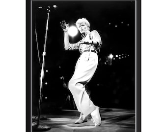 Impresión fotográfica vintage de David Bowie: póster de música rock
