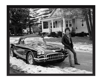 Bruce Springsteen Vintage Photo Print: Rock Music Poster