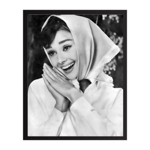 Audrey Hepburn Vintage Photo Print | Retro Hollywood Wall Art | Classic Movie Star Decor | Mid-Century Glamour Poster | Gift for Film Lovers