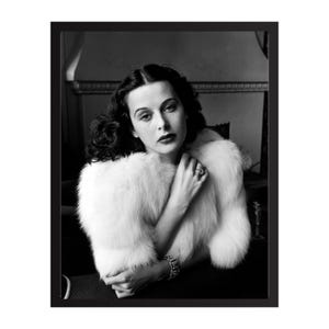 Hedy Lamarr Vintage Photo Print | Retro Hollywood Wall Art | Classic Movie Star Decor | Mid-Century Glamour Poster | Gift for Film Lovers