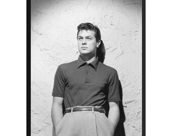 Stampa fotografica vintage di Tony Curtis: poster classico di Hollywood