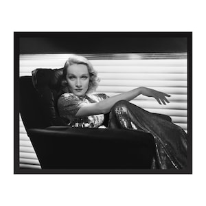 Marlene Dietrich Vintage Photo Print | Retro Hollywood Wall Art | Classic Movie Star Decor| Mid-Century Glamour Poster | Gift for Film Lover