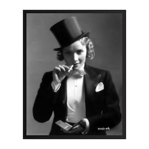 Marlene Dietrich Vintage Photo Print | Retro Hollywood Wall Art | Classic Movie Star Decor| Mid-Century Glamour Poster | Gift for Film Lover