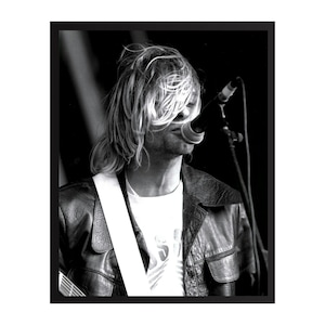 Kurt Cobain Vintage Photo Print: Rock Music Poster
