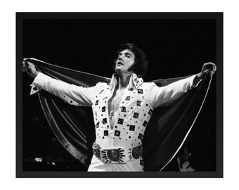 Elvis Presley Vintage Fotodruck: Rock and Roll Music Poster