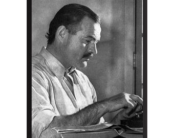 Ernest Hemingway Vintage Fotodruck | Retro Wand Kunst | Klassische Poster | Geschenk zur Inspiration