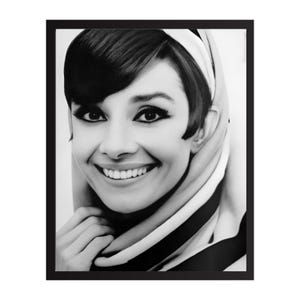 Audrey Hepburn Vintage Photo Print | Retro Hollywood Wall Art | Classic Movie Star Decor | Mid-Century Glamour Poster | Gift for Film Lovers