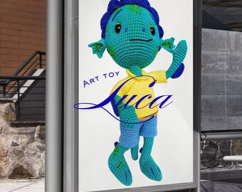 Handmade Crochet Cartoon Art Doll – Collectible Plush Figurine