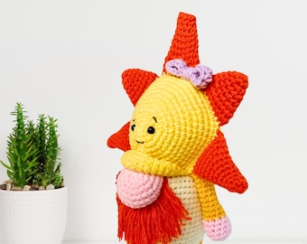 Crochet Sun Gnome: Handmade Yarn Amigurumi Doll - Collectible Gift