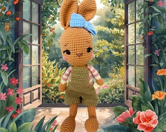 Crochet Bunny Toy – Handmade Amigurumi Rabbit, Nursery Decor