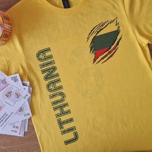 Lithuania Football Personalised Kids T-shirt