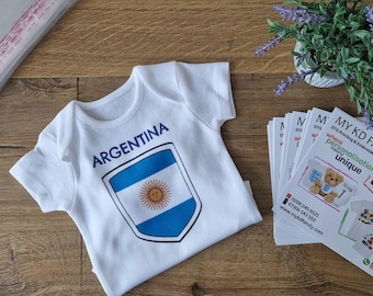 Argentina Personalised Football Bodysuit