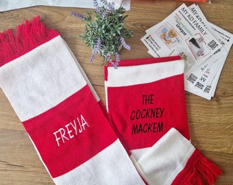 Personalised Embroidered Football Scarf