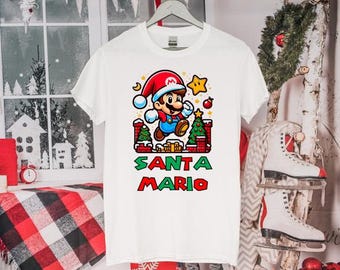 Santa Mario Christmas T-shirt