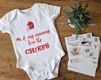 American Football "Me and My Mummy Love" Personalised Bodysuit