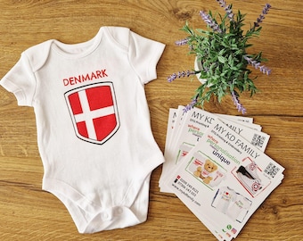 Denmark Personalized Football Bodysuit