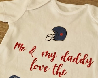 American Football "Me and My Daddy Love" Personalised Bodysuit
