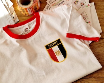 Egypt Personalised Football Ringer T-shirt