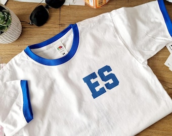 Gepersonaliseerde voetbalringer-T-shirt El Salvador