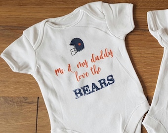 Personlig bodysuit med amerikansk fotbollsmotiv "Jag och min pappakärlek"