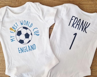 England My First World Cup Personalized Football Bodysuit