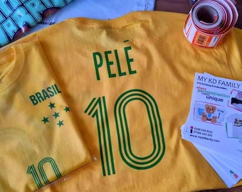 Brasilien Brasil Pelė Barnfotbollsfan T-shirt