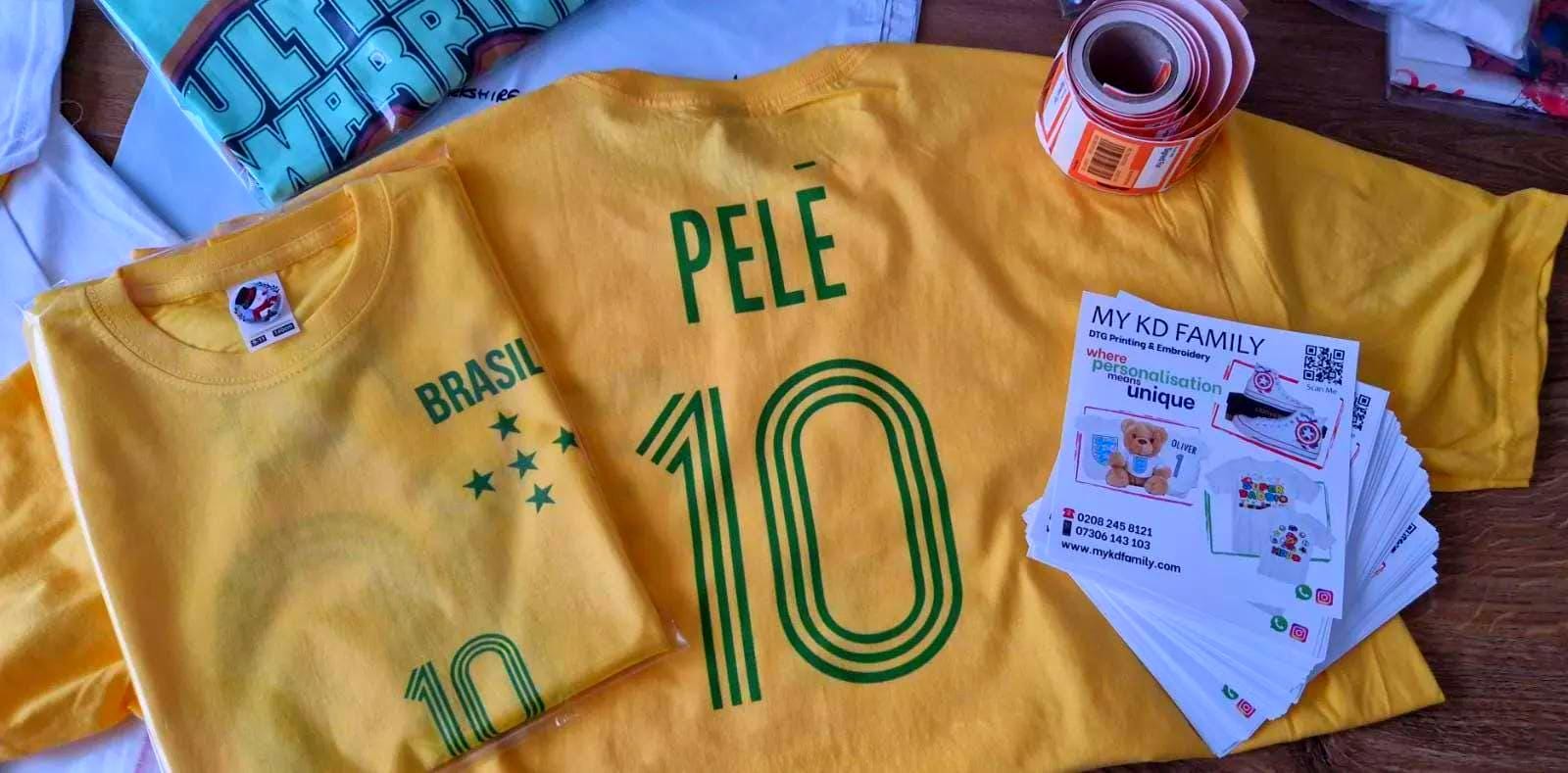 ブラジル代表 10 PELE サッカーシャツ 即発送 ブラジル代表 10 PELE