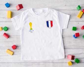 France World Cup 2026 Football Personalised Kids T-shirt
