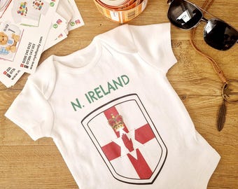 Northern Ireland Personalised Football Bodysuit